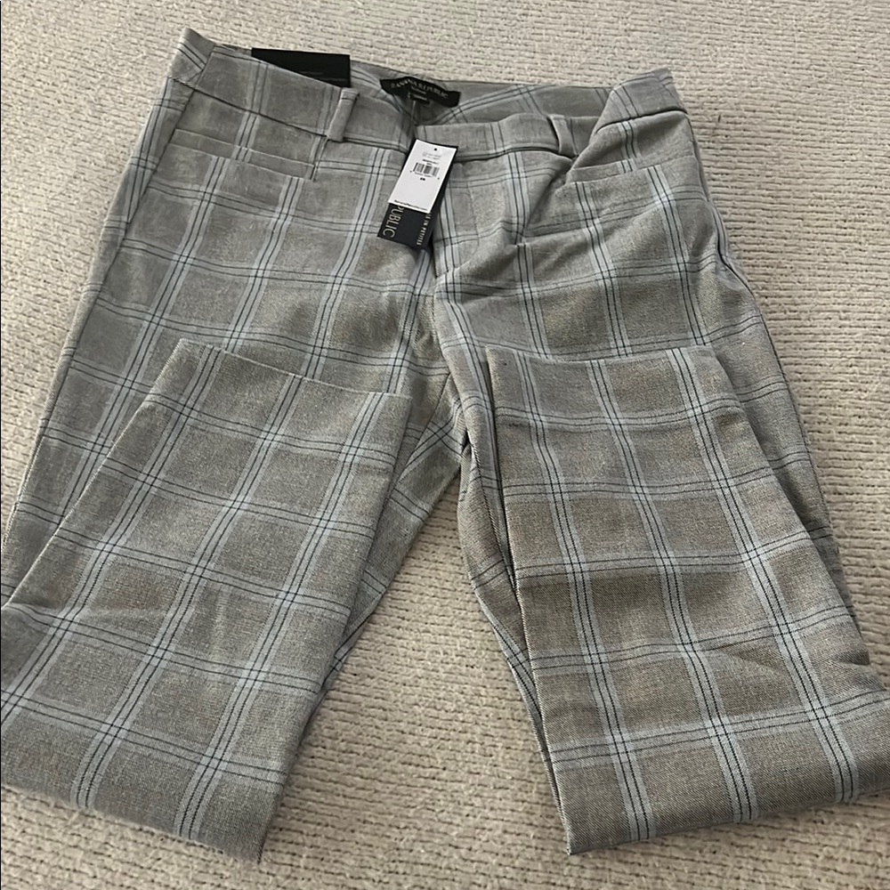 Gray Plaid woman Pants
